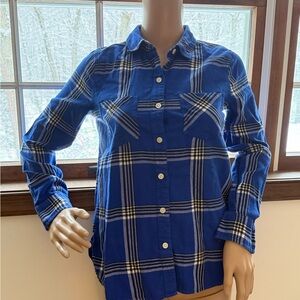 Old Navy Blue Plaid Shirt